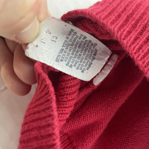 Vintage Lord Jeff V Neck Sweater, Red, XL, USA, 19th Hole Collection - Picture 5 of 8